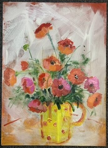 Flowers in Yellow Jug