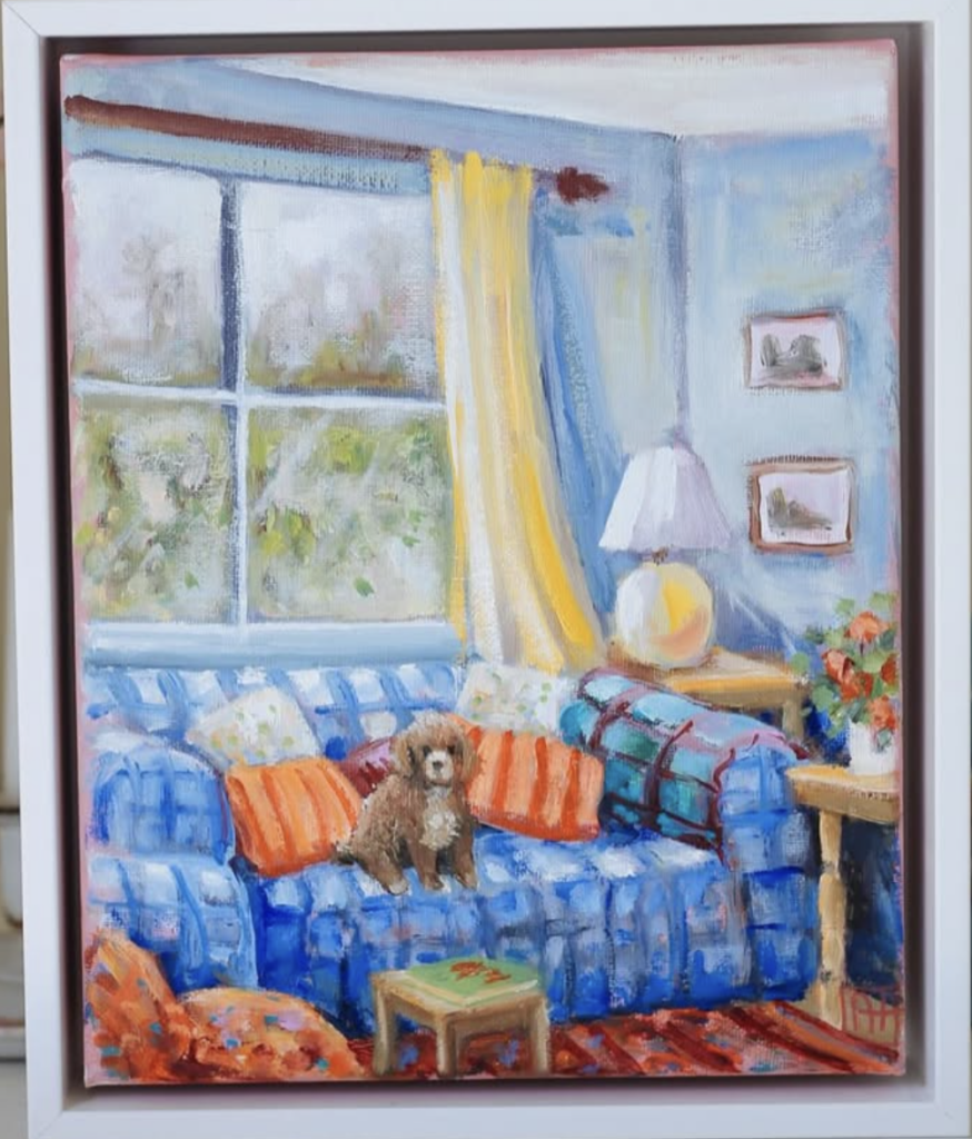What?, oil on canvas, art work by Annie Herron
